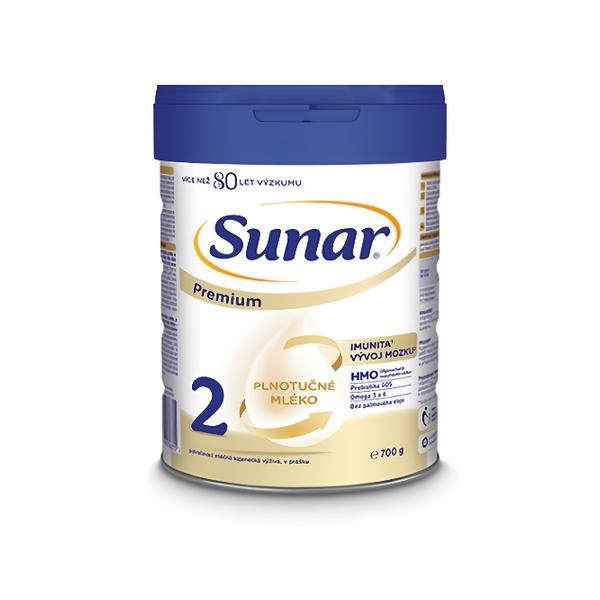 Sunar Premium 2 HMO, pokračovací mléčná kojenecká výživa od uk. 6. měsíce