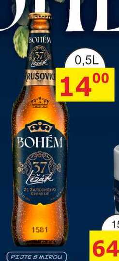 KRUŠOVICE BOHÉM 37, ležák 0,5L sklo