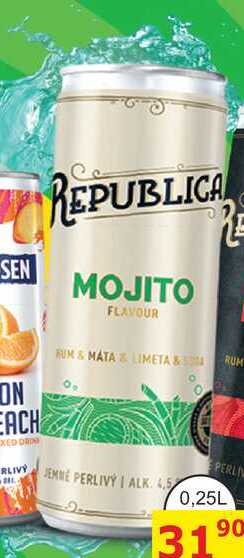 REPUBLICA MOJITO 0,25L míchaný nápoj, plech