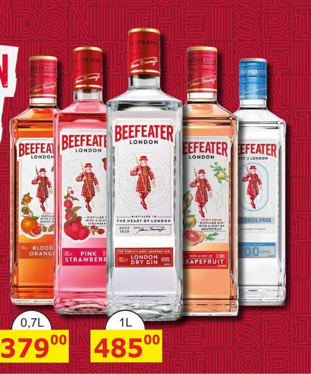 Beefeater London dry gin 1L
