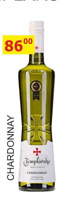 Templářské sklepy 0,75l CHARDONNAY