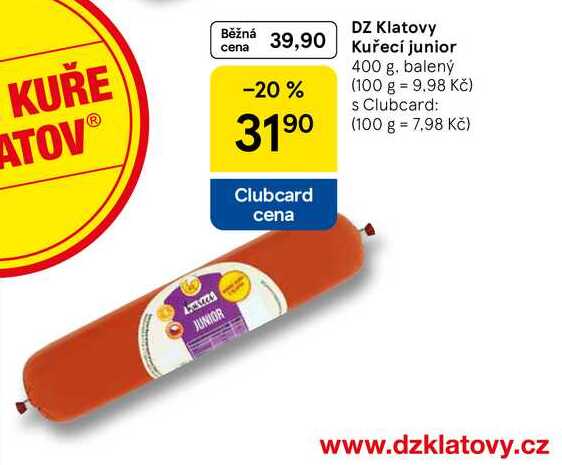 DZ Klatovy Kuřecí junior, 400 g, balený