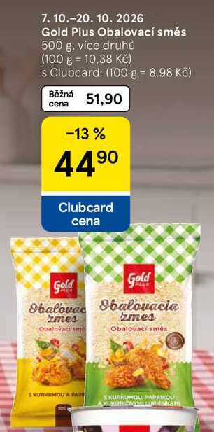 Gold Plus Obalovací směs, 500 g, více druhů