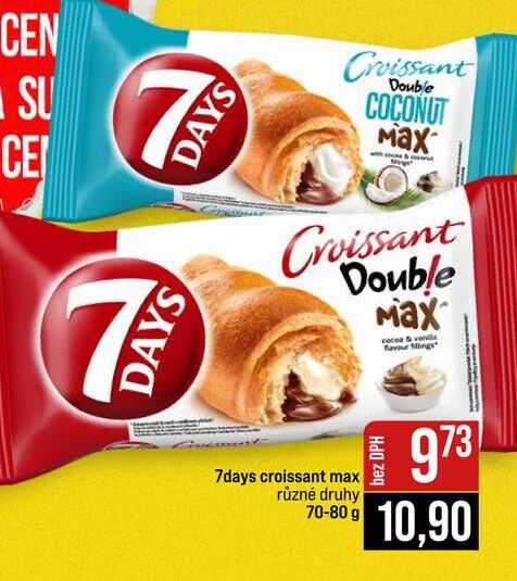 7days croissant max různé druhy 70-80 g