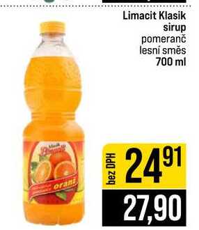 Limacit Klasik sirup pomeranč lesní směs 700 ml