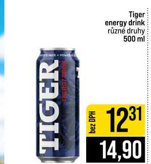 Tiger energy drink různé druhy 500 ml