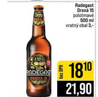 Radegast Drsná 15 polotmavé 500 ml