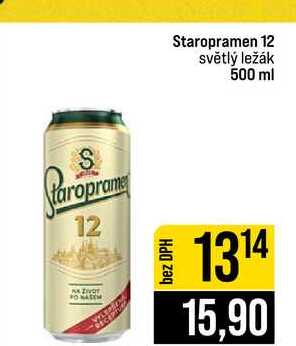Staropramen 12 světlý ležák 500 ml