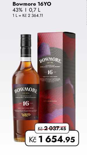 Bowmore 16YO 43% 0,7 L