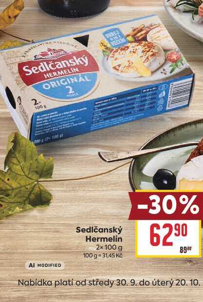 Sedlčanský Hermelín 2x 100 g