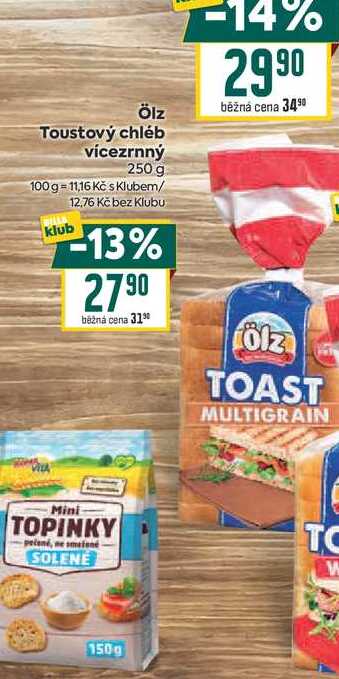 Ölz Toustový chléb vícezrnný 250 g