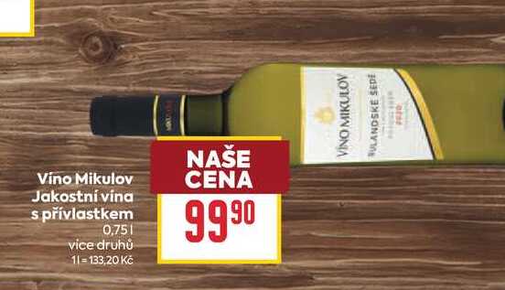 Vino Mikulov Jakostní vina s přívlastkem 0,75l