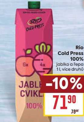 Rio Cold Press 100% jablko a řepa 1l
