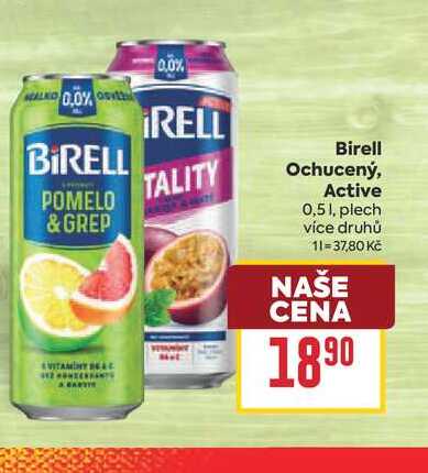 Birell Active Ochucený, 0,51, plech