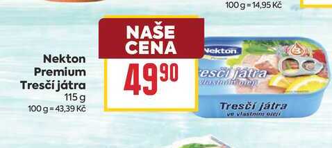 Nekton Premium Tresčí játra 115 g
