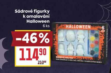 Sádrové figurky k omalování Halloween 6 ks 