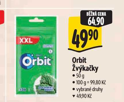Orbit žvýkačky 50g