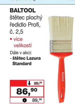 BALTOOL štětec plochý ředidlo Profi, č. 2,5