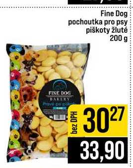 Fine Dog pochoutka pro psy piškoty žluté 200 g