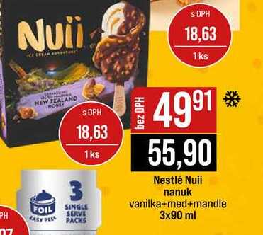 Nestlé Nuii nanuk vanilka+med+mandle 3x90 ml