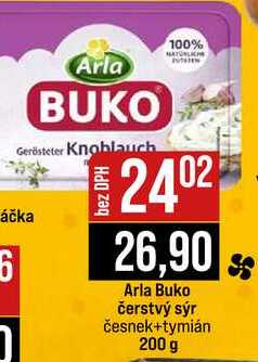 Arla Buko čerstvý sýr česnek+tymián 200 g