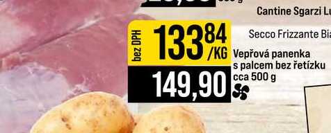 Vepřová panenka s palcem bez řetízku cca 500 g 