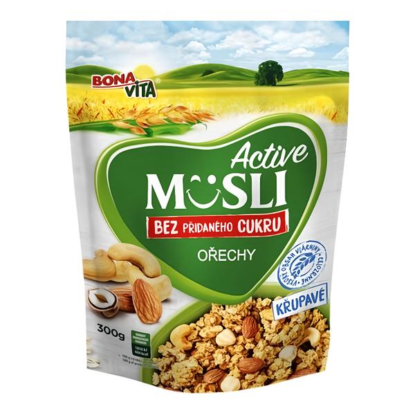 Bonavita Musli crunchy bez cukru s ořechy v akci