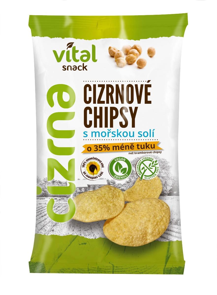 Vital Snack Cizrnové chipsy s mořskou solí, 65 g