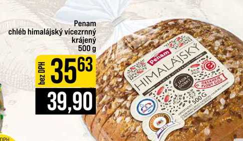 Penam chléb himalájský vícezrnný krájený 500 g