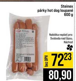 Steinex párky hot dog loupané 600 g