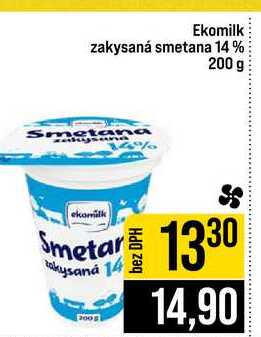 Ekomilk zakysaná smetana 14% Smetana 14% 200 g