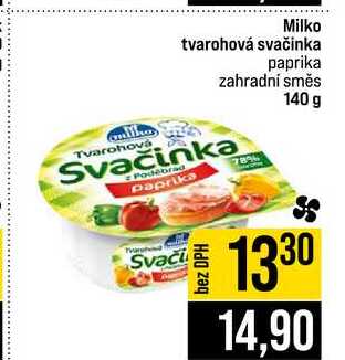 Milko tvarohová svačinka paprika zahradní směs 140 g