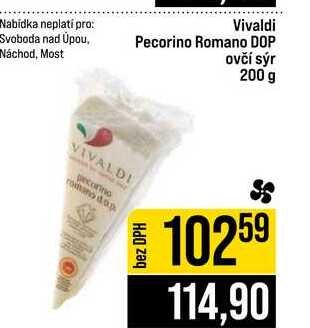 Vivaldi Pecorino Romano ovčí sýr 200 g
