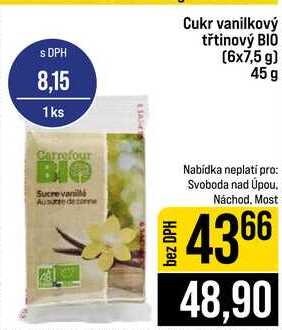 Cukr vanilkový třtinový BIO (6x7,5 g) 45 g 