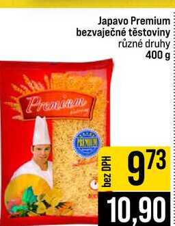 Japavo Premium bezvaječné těstoviny různé druhy 400 g