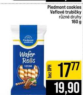Piedmont cookies Vaflové trubičky různé druhy 160 g