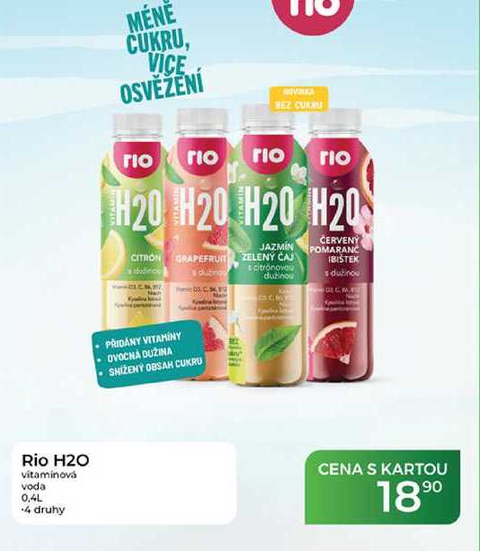 Rio H2O vitaminová voda 0,4l