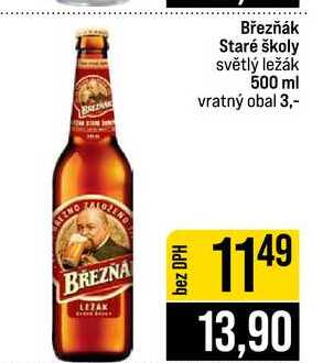 Březňák Staré školy světlý ležák 500 ml