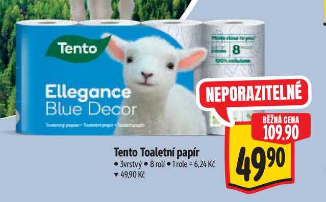 Tento Toaletní papír 3vrstvý 8 rolí