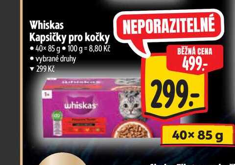 Whiskas Kapsičky pro kočky 40x85 g