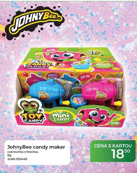JohnyBee candy maker cukrovinka s hračkou 8g