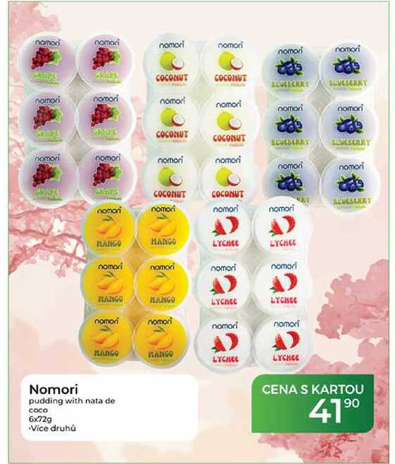 Nomori pudding with nata de coco 6x72g