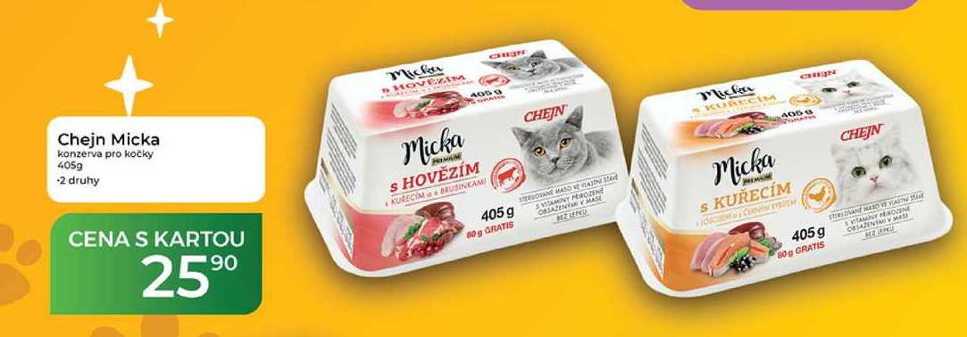 Chejn Micka konzerva pro kočky 405g