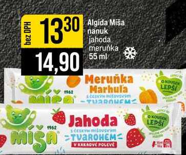 Algida Miša nanuk jahoda meruňka 55 ml