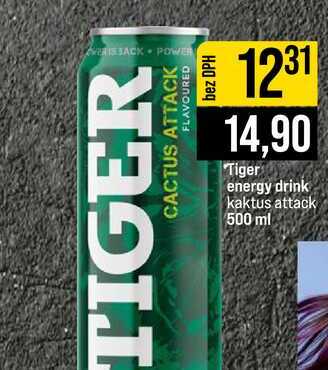 Tiger energy drink kaktus attack 500 ml
