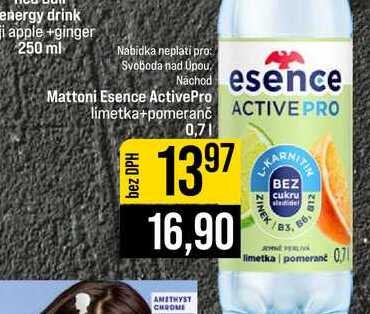 Mattoni Esence ActivePro limetka+pomeranč 0,7l