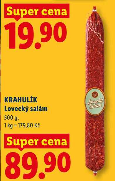 KRAHULÍK Lovecký salám, 500 g