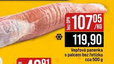 Vepřová panenka s palcem bez řetízku cca 500 g