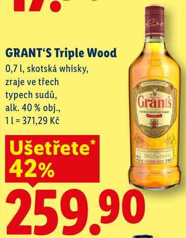 GRANT'S Triple Wood, 0,7 l