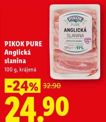 PIKOK PURE Anglická slanina, 100 g